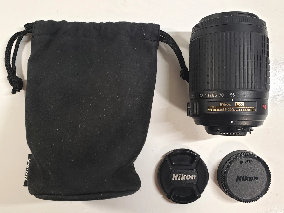 美品 ニコン AF-S 55-200mm F3.5-5.6G DX H142 ニコンDX専用ズームレンズ55-200mm、ブラック
