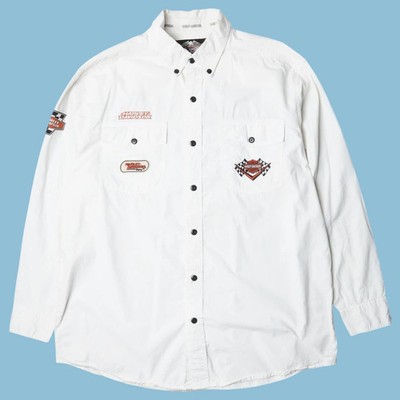 Vintage Harley Davidson Racing Shirt - L