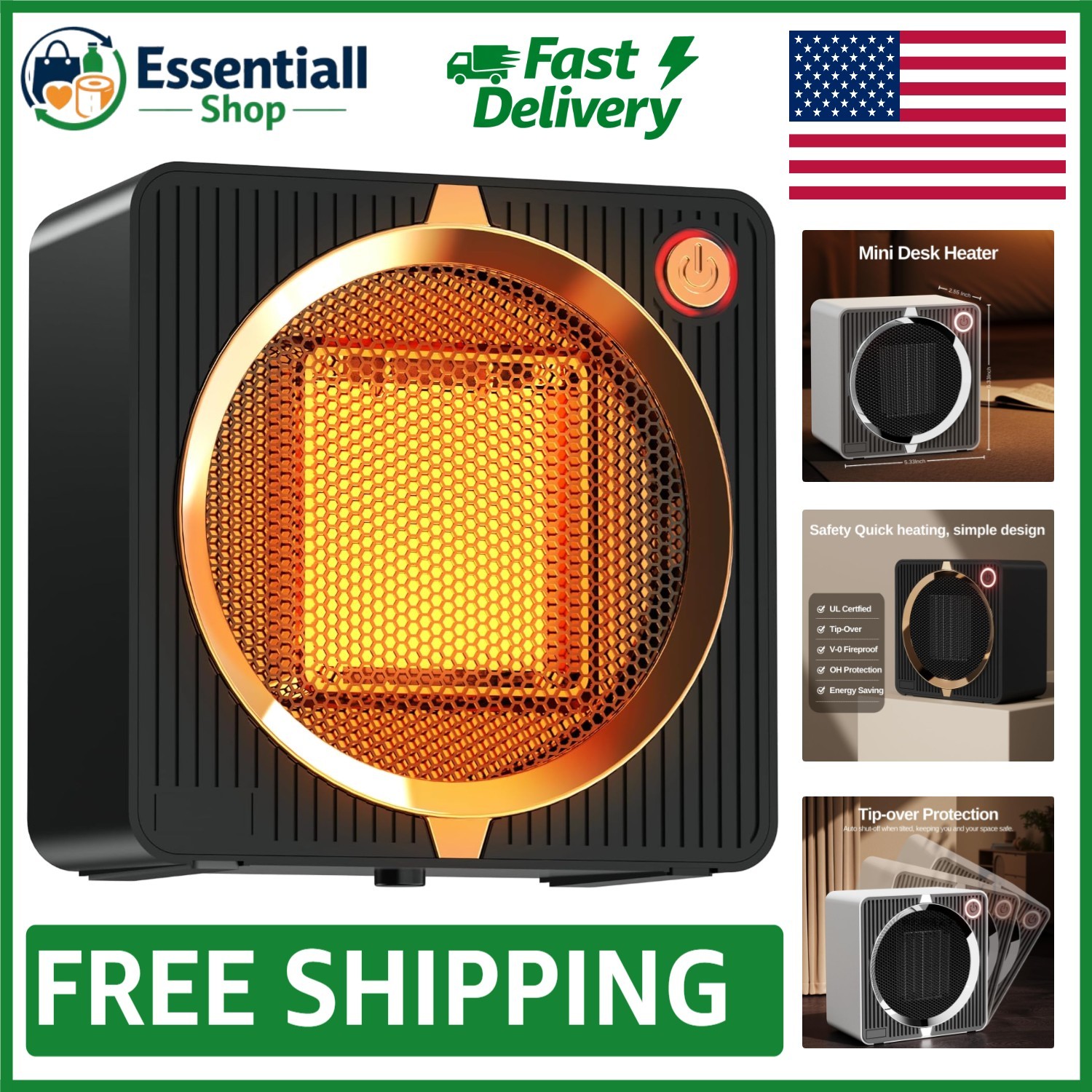- 800 Watts With Tip-over Safety Features