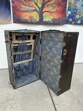 Vintage 1917 Wardrobe Steamer Trunk - Royalrobe Seward - Pickup Only