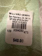 Williams Sonoma Tablecloth 8 SPRING VEGETABLE JACQUARD Napkins Green From 2010