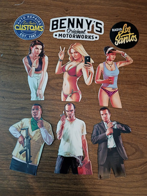 GTA 5 Storymode Characters & Screen Girls Vinyl Decal Stickers