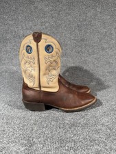 Ariat 10005993 Youth Size 5 Crossfire Square Toe Rough Stock Brown Western Boots