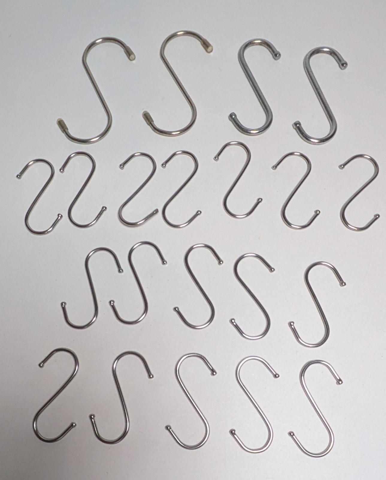 S Shaped Hooks Stainless Steel, Kitchen, Garden, Bird Feeders 20 Metal Hooks