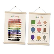 Marco para colgar p steres con formas de colores, p steres educativos Beige I