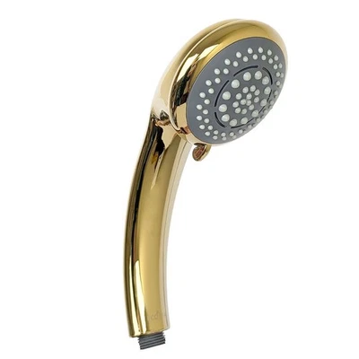 ECOSPA Premium Gold Shower Head Handset Round 6 Mode Function Large Easy Clean Nozzles