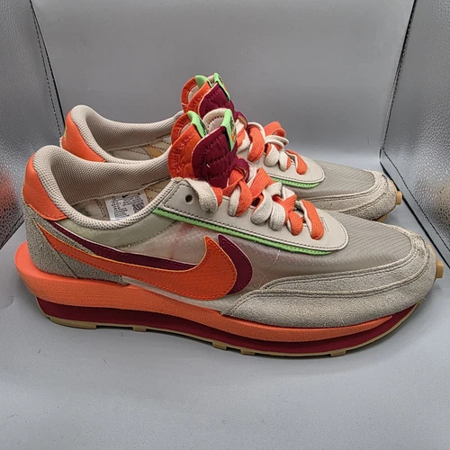 Nike Sacai x Clot x LDWaffle Net Gr. 13 Orange Blaze Sneaker Schuhe Swoosh