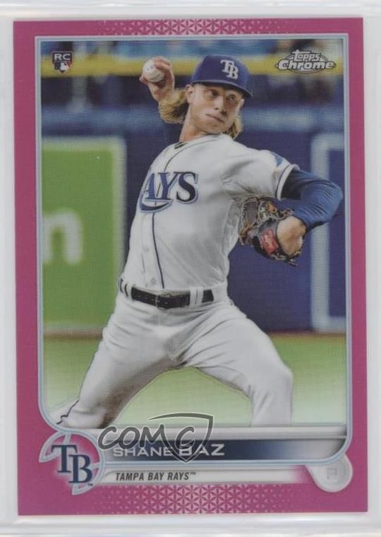 2022 Topps Chrome Magenta Refractor 100/399 Shane Baz #201 Rookie RC v9t