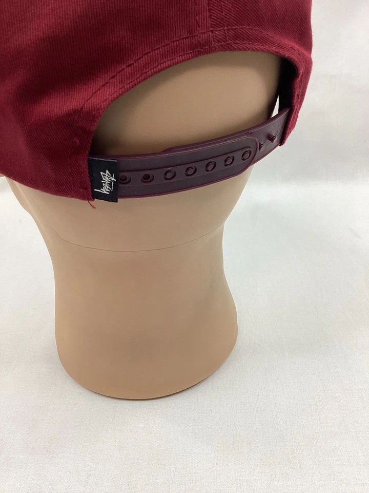 STUSSY TRIBE INTERNATIONAL SnapBack Hat Cap Maroon Adjustable OSFM - Image 3 of 4