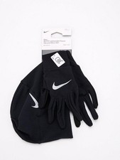 NEW Nike Dri-Fit Lightweight Running Fleece Hat  Glove Set - Black - Multi Size