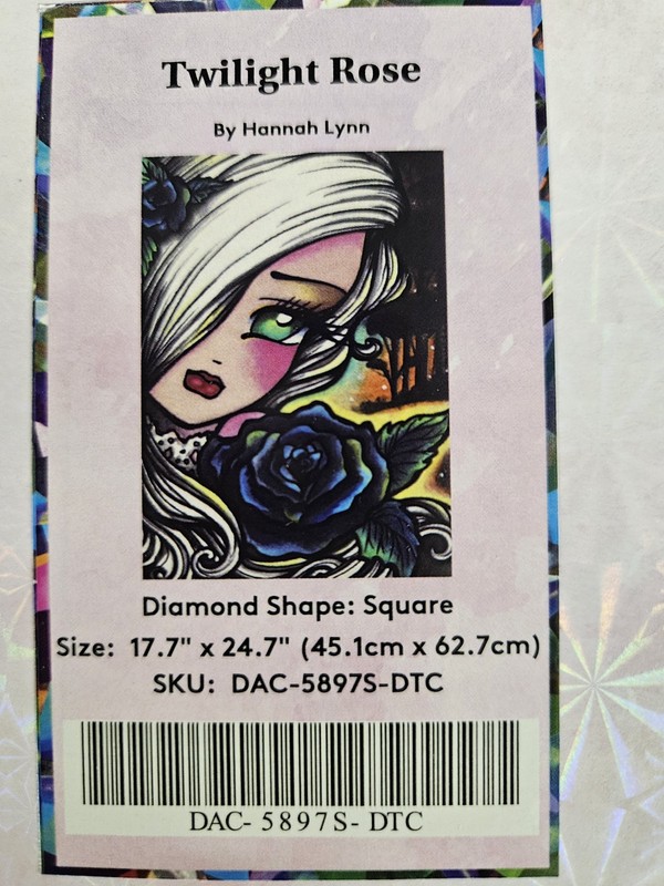 Diamond Art Club Twilight Rose DIY Diamond Art Kit Square Diamonds DAC-5897S-DTC