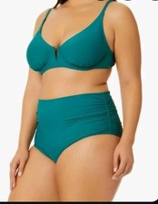 Anne Cole Side Shirred High-Waist Bikini Bottoms NWT XXL 6398