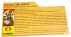 GI JOE File ID Card Filecard DESERT ASSAULT SQUAD     2008 Cobra Trooper V11