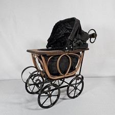 Vintage Baby Carriage Early 1900s Black Baby Doll Buggy Rosemarys Baby