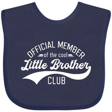 Inktastic Official Member Of The Cool Little Brother Club Baby Bib Lil Bro Big