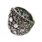 Butler and Wilson Large Cuff Bangle Pink Stones