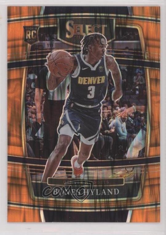2021-22 Panini Select Concourse Orange Flash Prizm Bones Hyland #79 7k1