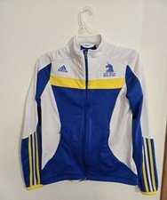 Pre-loved ADIDAS Women Full Zip Athletic Jacket Multicolor Boston Marathon SzM