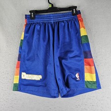 Denver Nuggets Shorts Mens Large Blue NBA Basketball Mitchell Ness Swingman