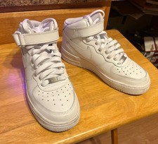 Nike Air Force 1 Mid Rise White Boys Size 5.5y