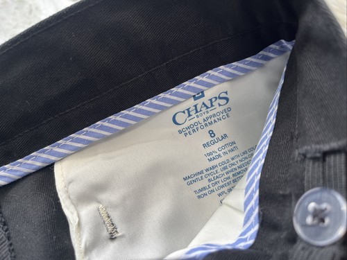 Boys Chaps Dress pants Black Size 8 - Picture 2 of 4