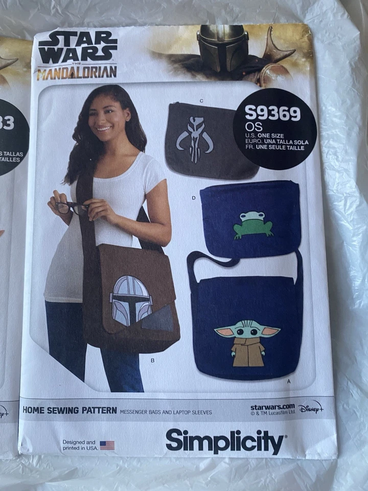 Simplicity Star Wars LOT of 3 Sewing Patterns Bags, Baby Accessories Plush Uncut - Image 2 of 4