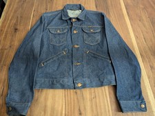 Vintage Wrangler No-Fault Denims Jacket Size 38 14oz Rigid Blue Denim USA Made