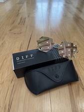 Diff Eyewear Harlowe Gold Taupe Flash Sunglasses NWT