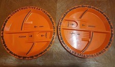CONSTRUCTIVE EATING 2 LOT KIDS DINNER PLATE CONSTRUCTION THEME
