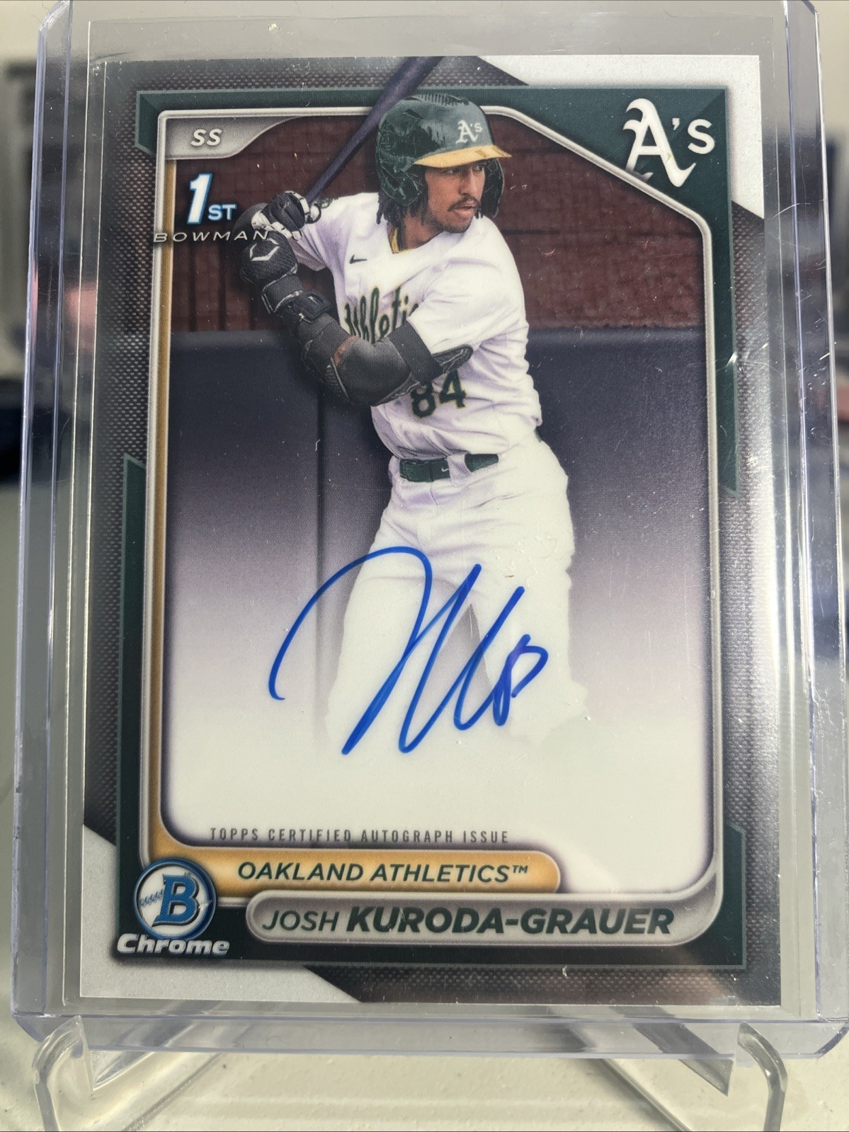 Josh Kuroda-Grauer Bowman Chrome Autograph 2024 #CPA-JK Oakland Athletics MLB