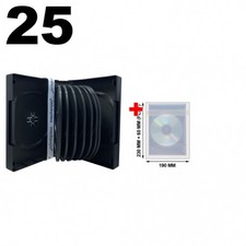 25 Black 16 Disc DVD Cases  100 OPP Bags