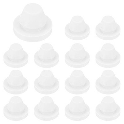 15-Packs Silicone Plugs, Hole Plugs for 8-8.5mm Hole [White]