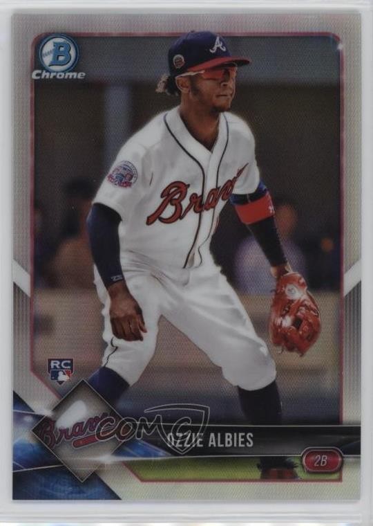 2018 Bowman Chrome Refractor 33/499 Ozzie Albies #92 0u38