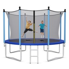 12FT Jumping Exercise Recreational Bounce Trampoline for Kids W/Safety Enclosure