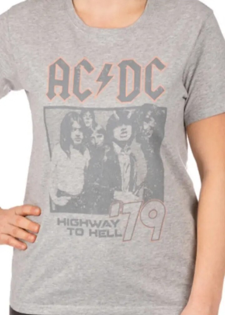 Licensed Women's AC/DC Short Sleeve T-Shirt - XL | eBay