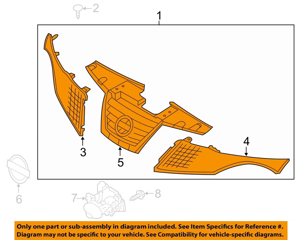 Parrilla superior usada se adapta a: Nissan Juke 2015 parachoques montado superior S grado superior A Foto 3 de 4