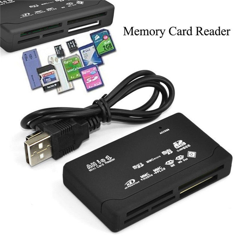 All-in-1 USB Memory Card Reader SD SDHC Mini Micro M2 MMC XD CF MS TF Adapter
