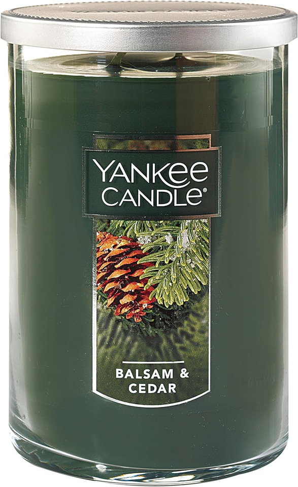 Yankee Candle Balsam & Cedar Scented, Classic Large 22Oz DualWick