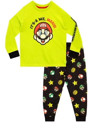 Super Mario Schlafanzug Set I Kinder Super Mario PJ I Jungen Super Mario Schlafanzug