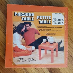 70s  PARSONS table vintage ミッドセンチュリー ポップ Pair of side tables anyone? Vintage 70s Parsons rectangle