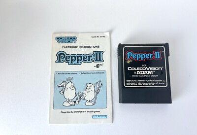 Colecovision Pepper 2 With Manual Vintage Game Cartridge WORKS