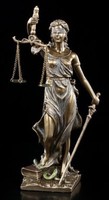 Kleine Justitia Figur Mit Waage Und Schwert - Veronese Geschenk Anwalt Statue