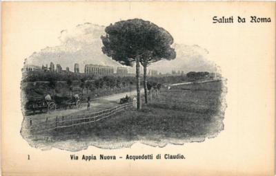 CPA AK ROMA Via Appia Nuova-Acquedotti di Claudio ITALY (551749)