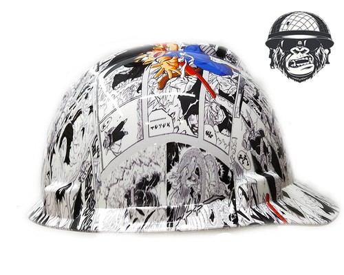 Custom Hydrographic Safety Hard Hat Mining Industrial DRAGONBALL Z BW CAP - Bild 3 von 6