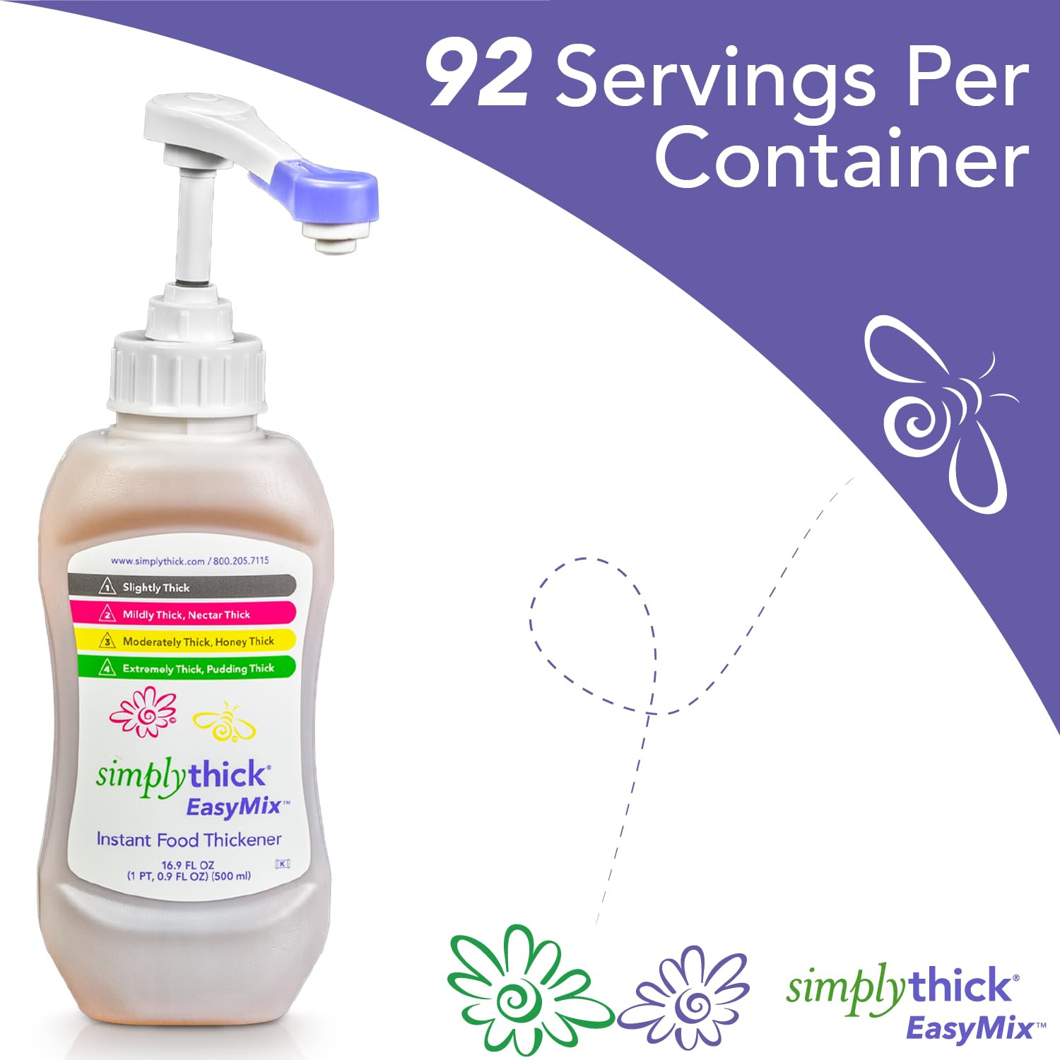 Simplythick Easymix | 92 Servings | Gel Thickener for Those with Dysphagia & Swa