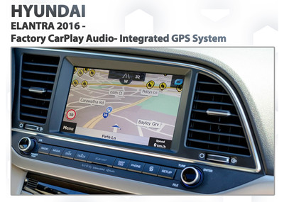 Hyundai Elantra 2016+ Built-in GPS mobile free Navigation latest Map install kit