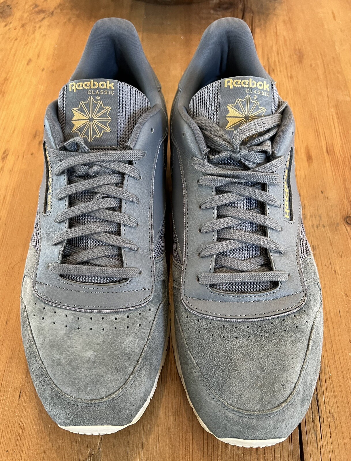 Reebok Mens Classic Gray Running Shoes 