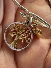 Kohl’s Sliver Expressions Silver Plated Bracelet Tree Of Life  Gold Tone B-100