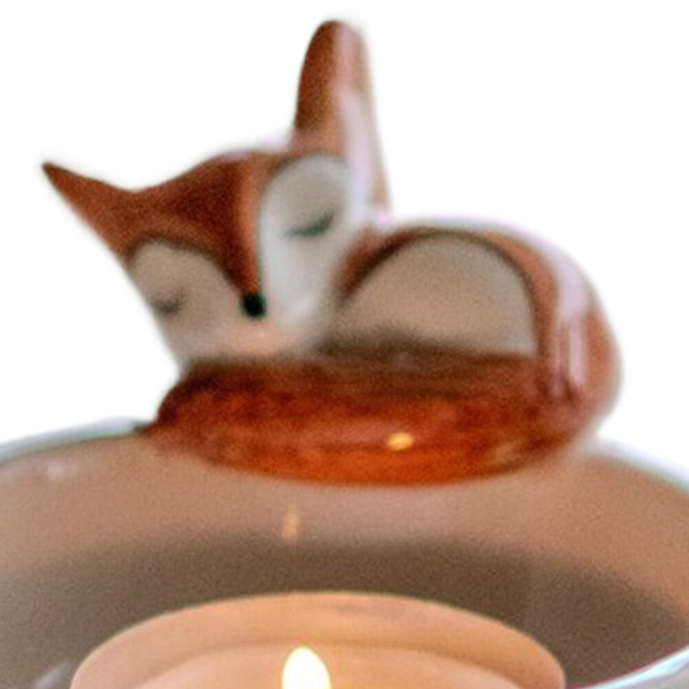 Cute Fox Candle Holder Cartoon Candlestick Lamp Holder for Animal