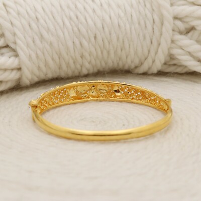 22k Yellow Gold designer Bangle, Handmade 22kt Gold hallmark